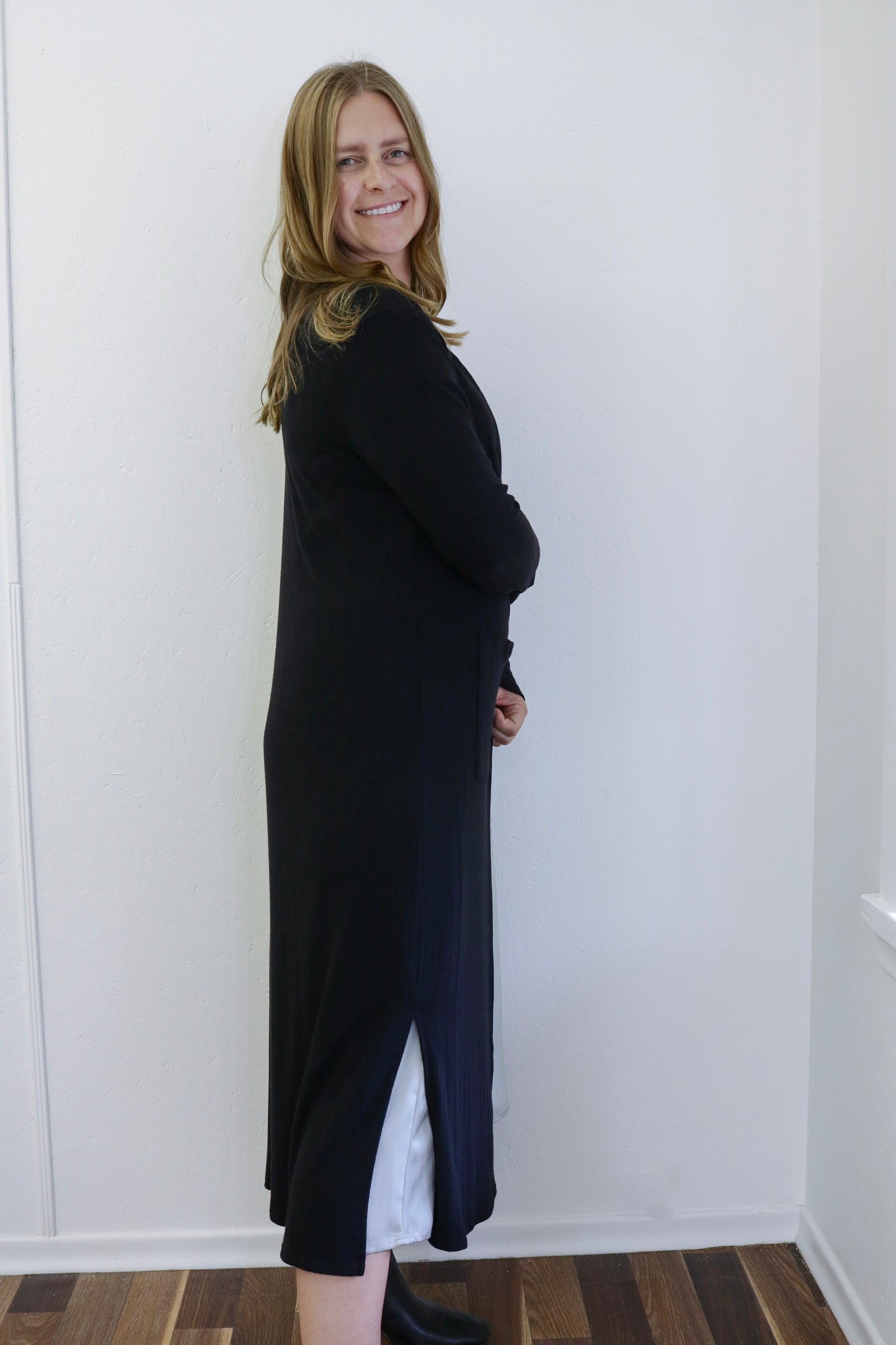 Full Length Cardigan - Black (S-L)