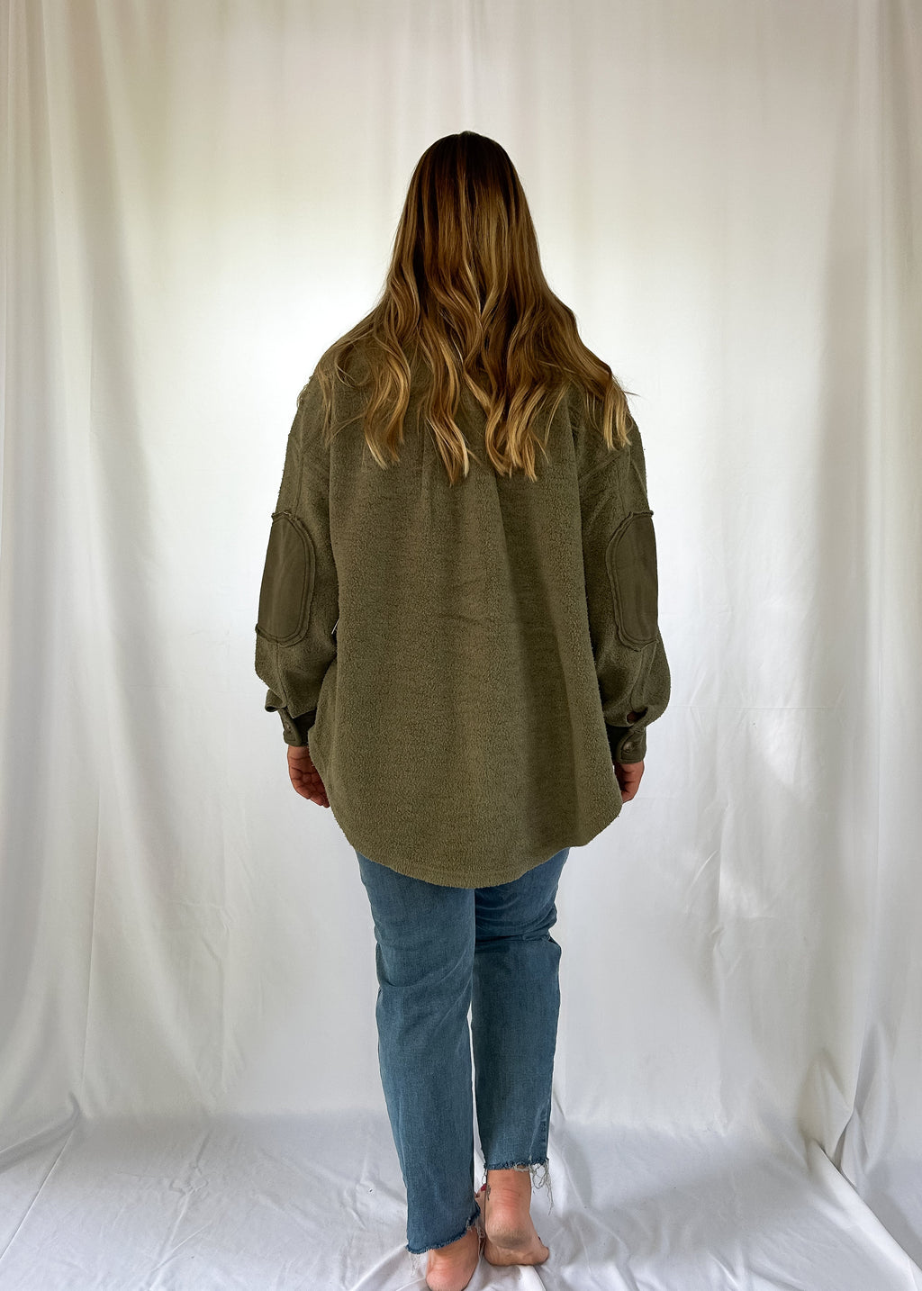 RD Style Lexie Oversized Shacket- Green (XS-L)