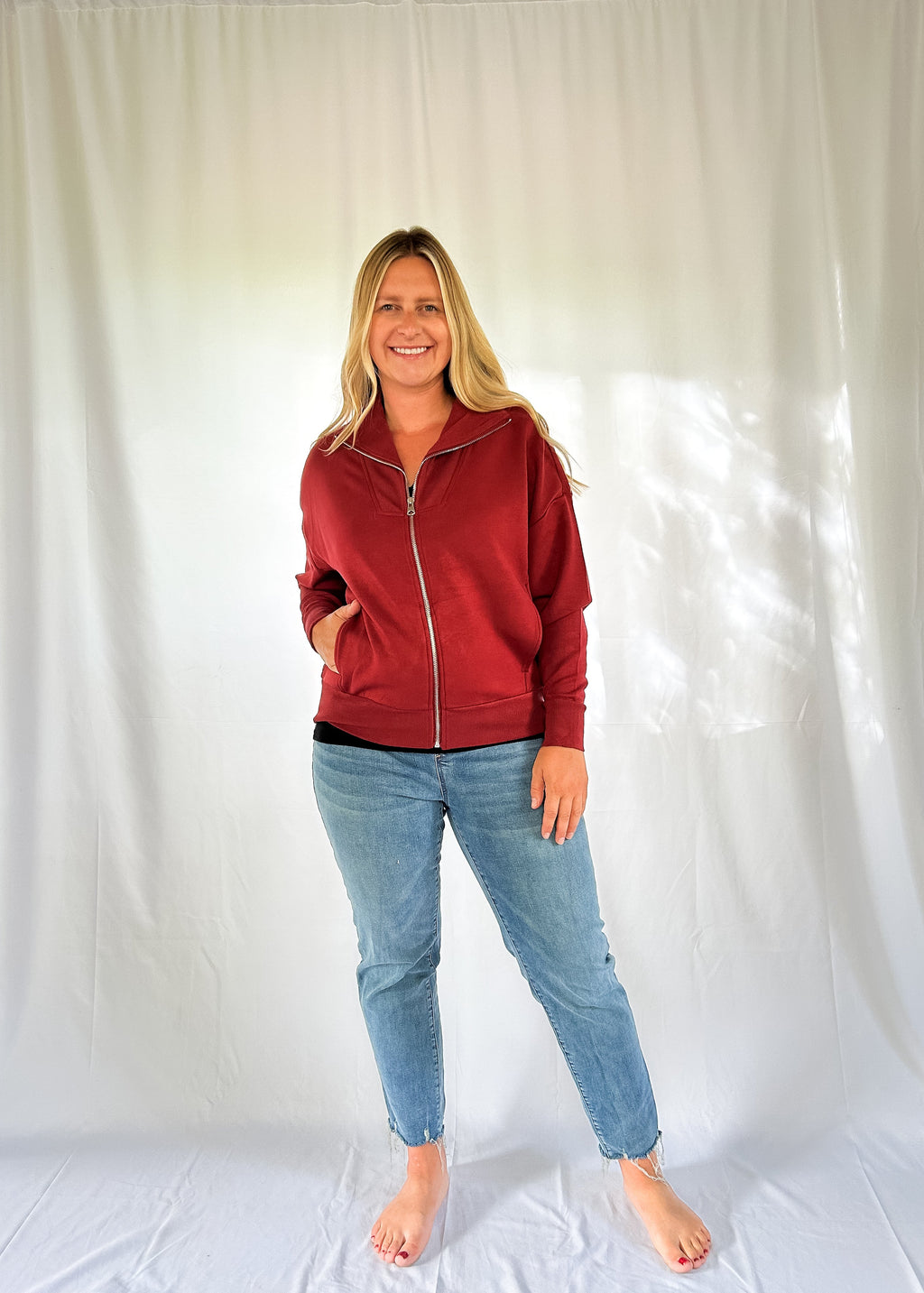 RD Style Zula Zip Up - Chili (XS-L)