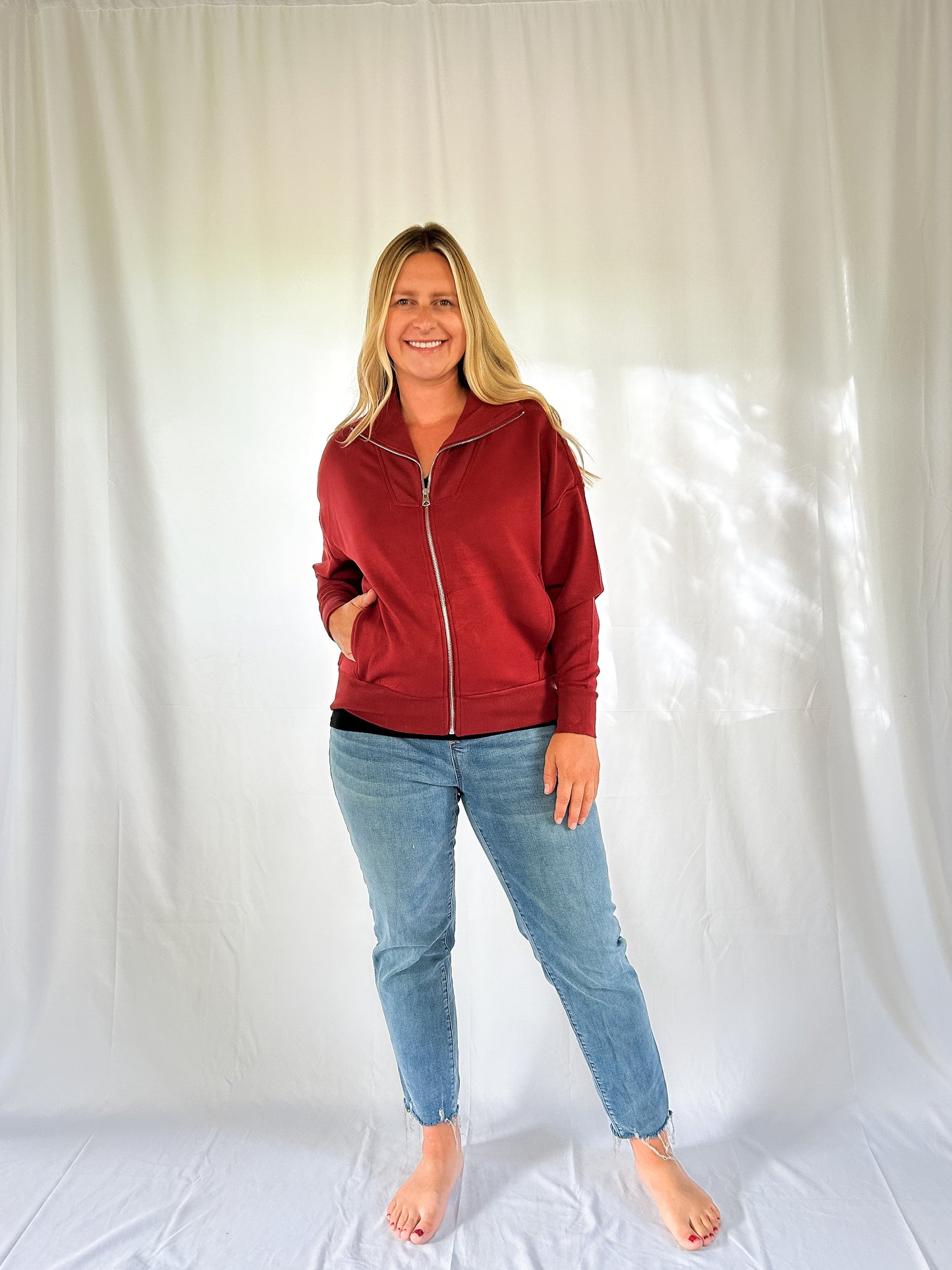 RD Style Zula Zip Up - Chili (XS-L)