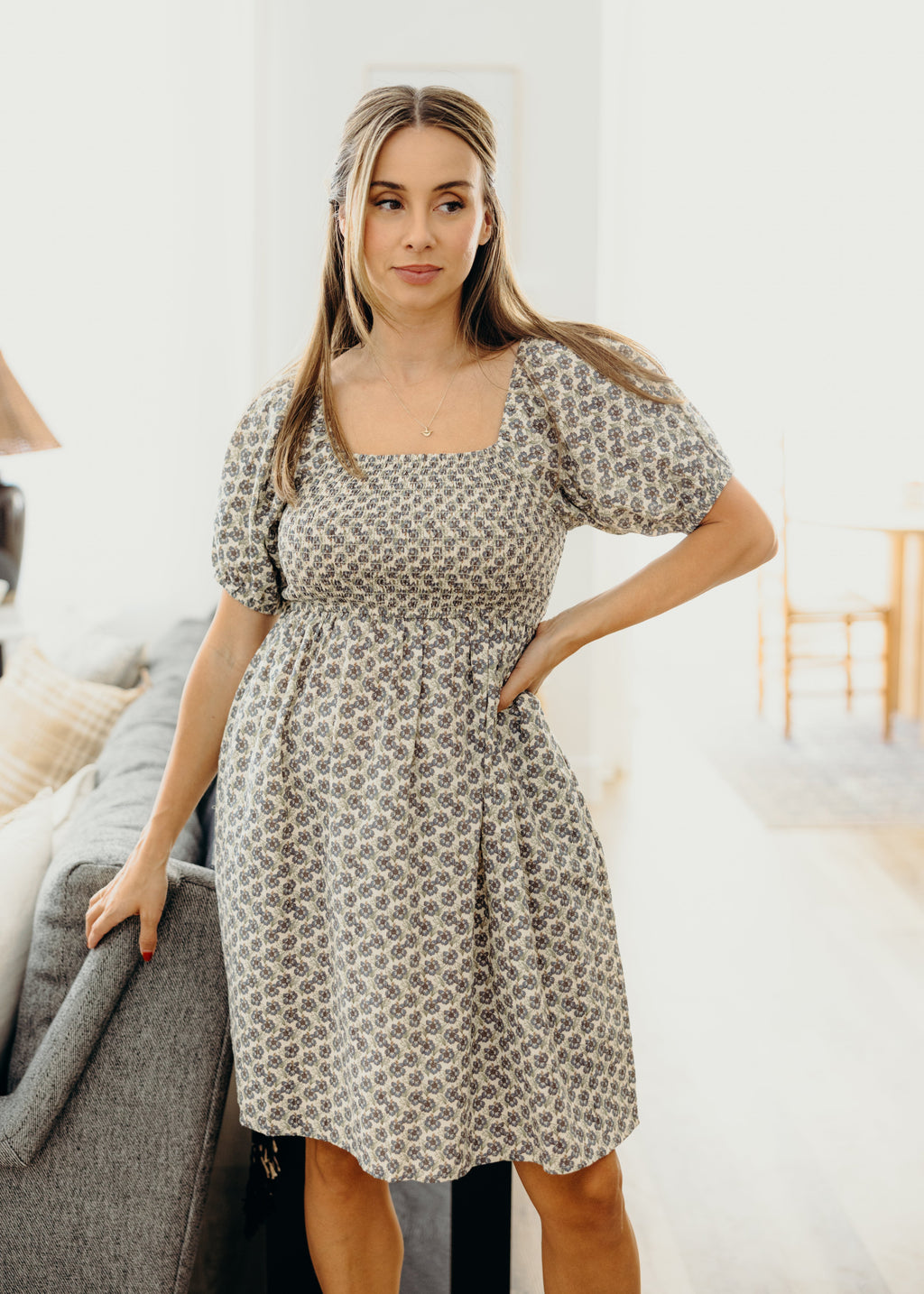 Kimberly Dress- Skylark Bloom (S-XL)