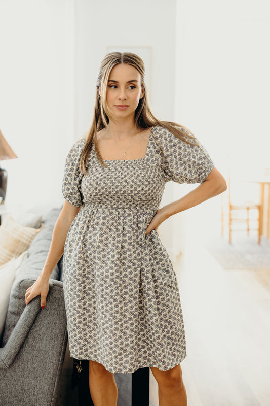 Kimberly Dress- Skylark Bloom (S-XL)