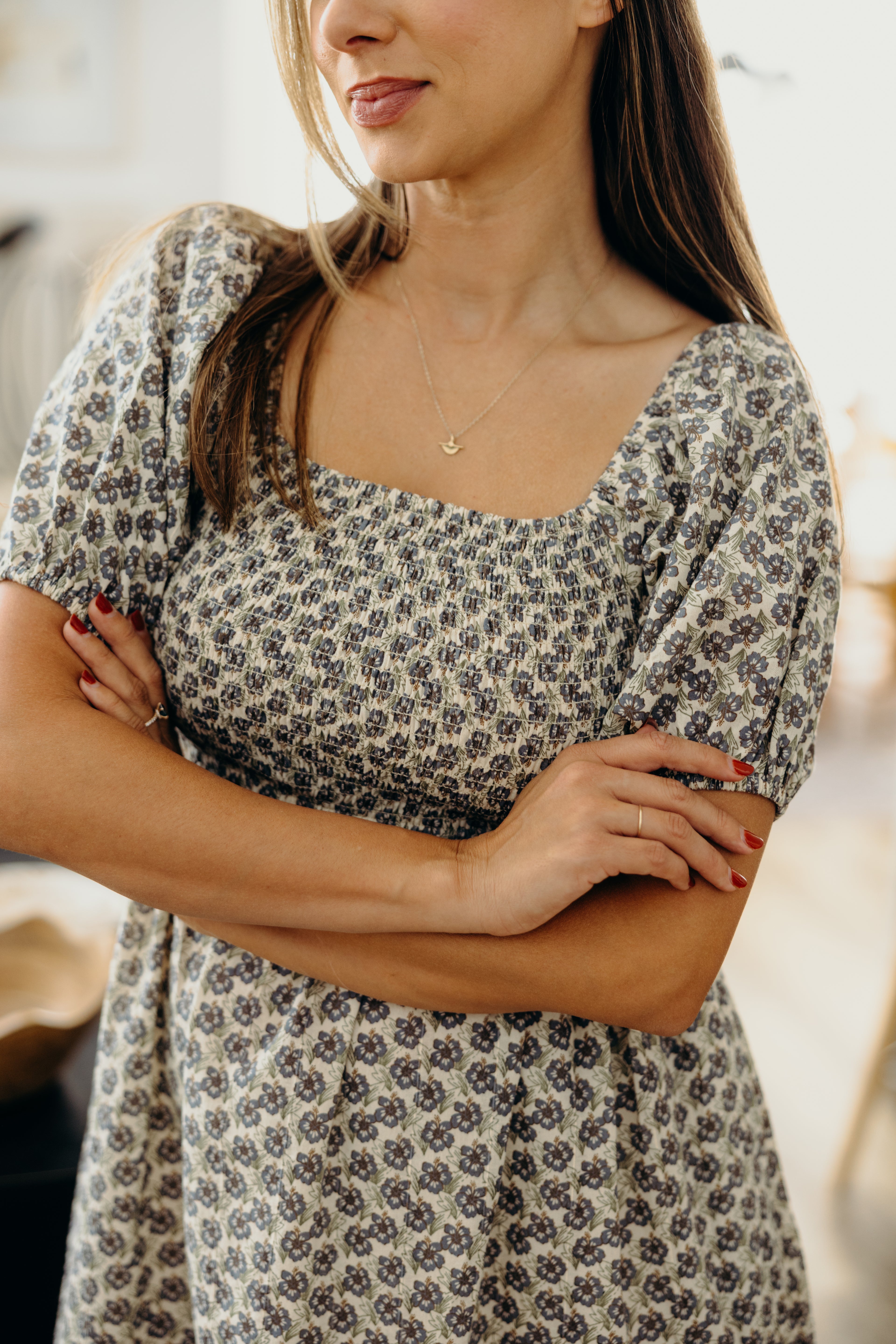 Kimberly Dress- Skylark Bloom (S-XL)