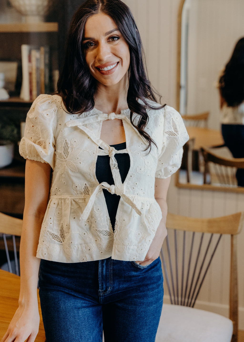 Lace Blouse - Antique Cream (S-XL)
