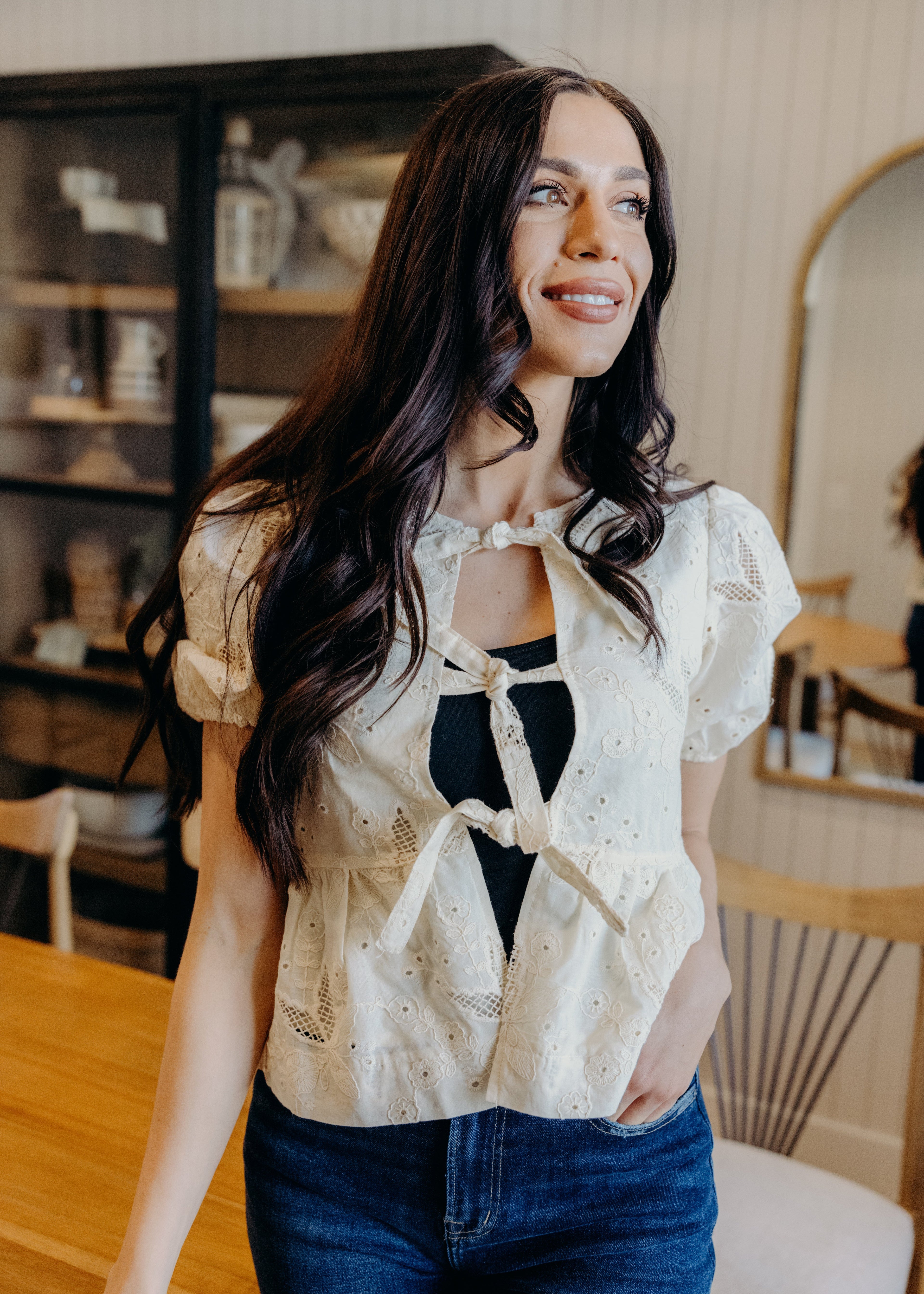 Lace Blouse - Antique Cream (S-XL)