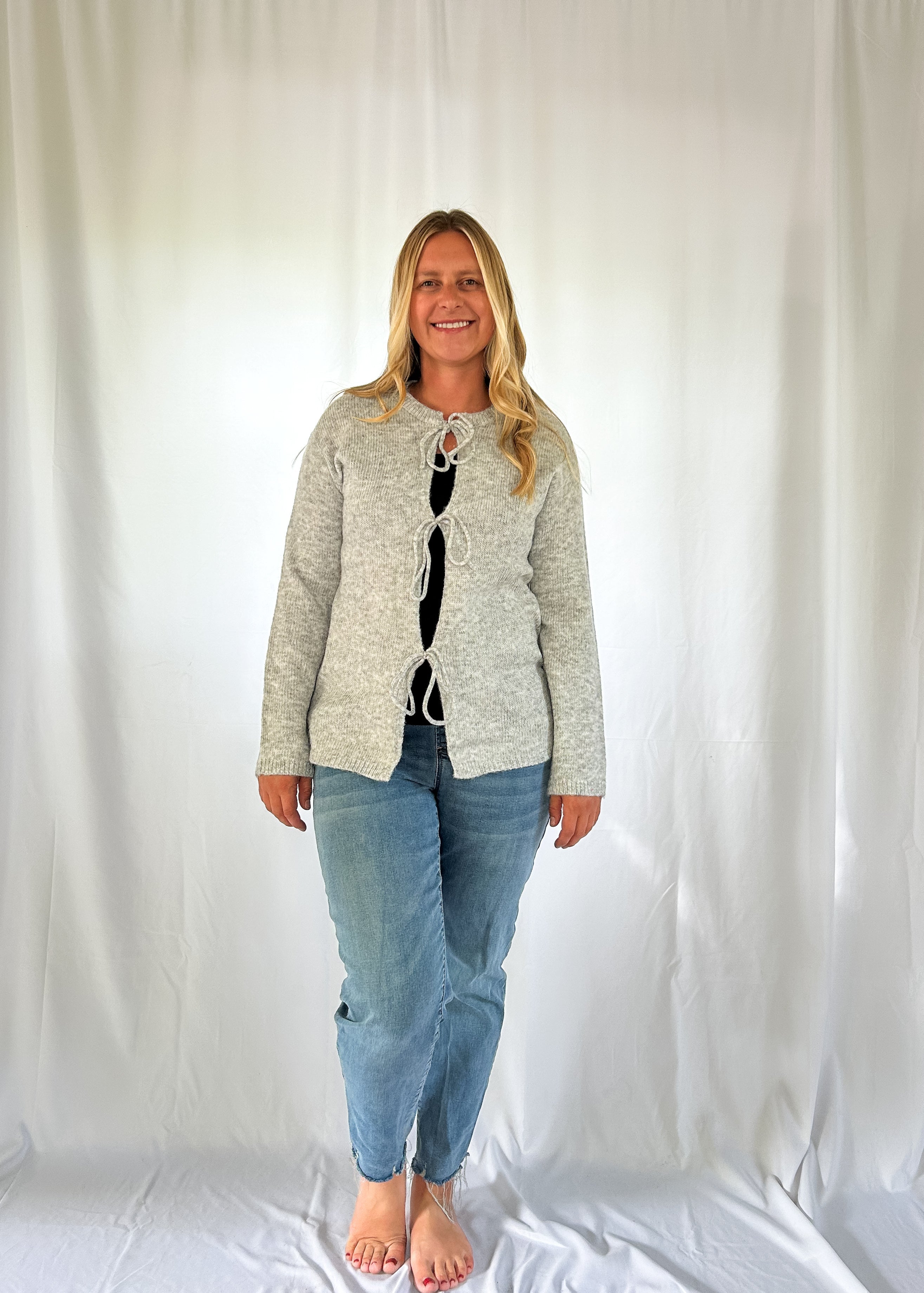 RD Style Calla Long Sleeve Cardigan - Grey (XS-L)