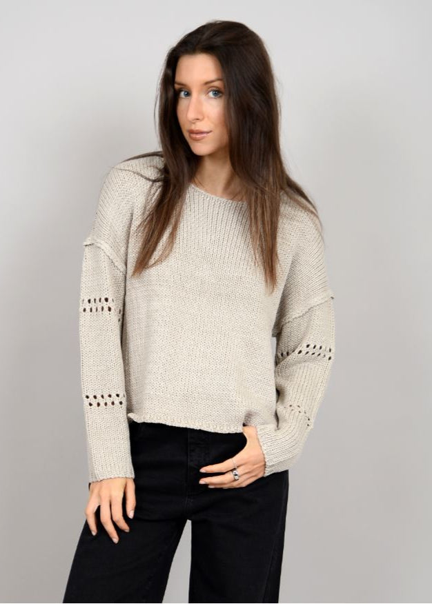 Arlo Long Sleeve Pull Over - Sand Stone XS-L