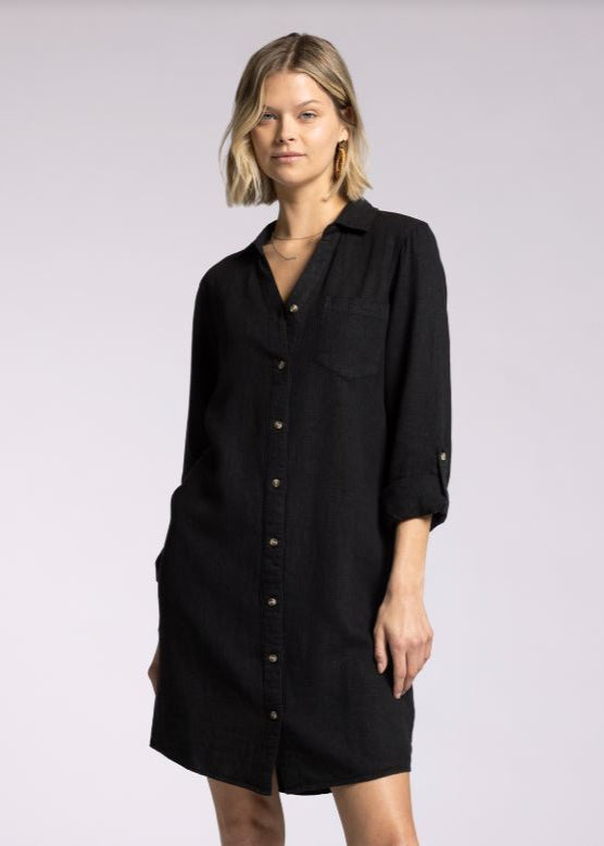 Thread & Supply Fatina Dress - Black Shadow (S-L)