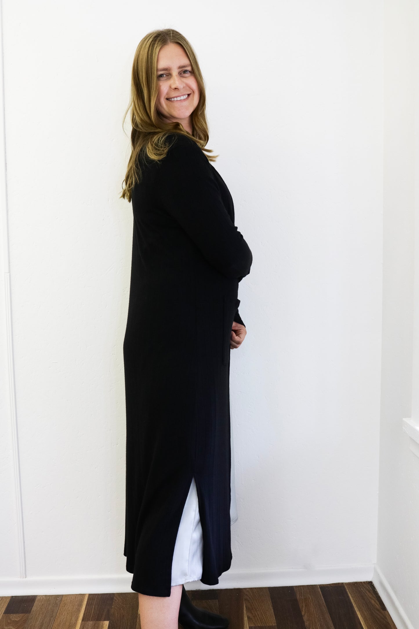 Full Length Cardigan - Black (S-L)