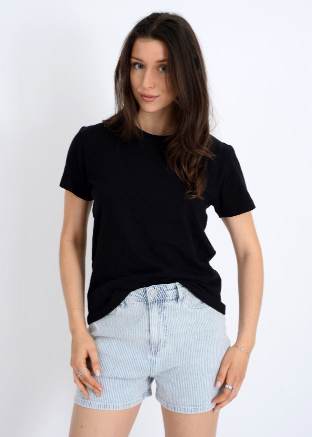 Olivianna Crew Neck Tank Top - Black XS-L