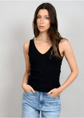 Vina V Neck Cami - Black XS-L